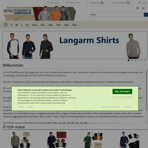 Eric Thelen, Qualityshirts