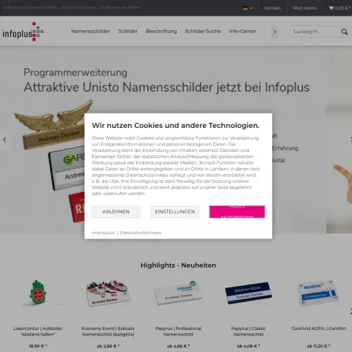 Infoplus Blindow Namensschilder GmbH & Co. KG